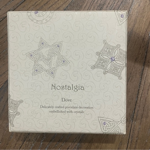 Rare Nostalgia  Flat Porcelain Dove Tree Ornament John Hinde - Ireland - Picture 4 of 5